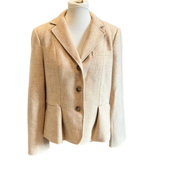Talbots Jackets & Blazers - Talbots Classic Pale Yellow Wool Blazer. Size 14 (B6)